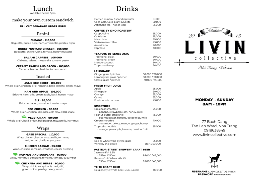 Menu Front